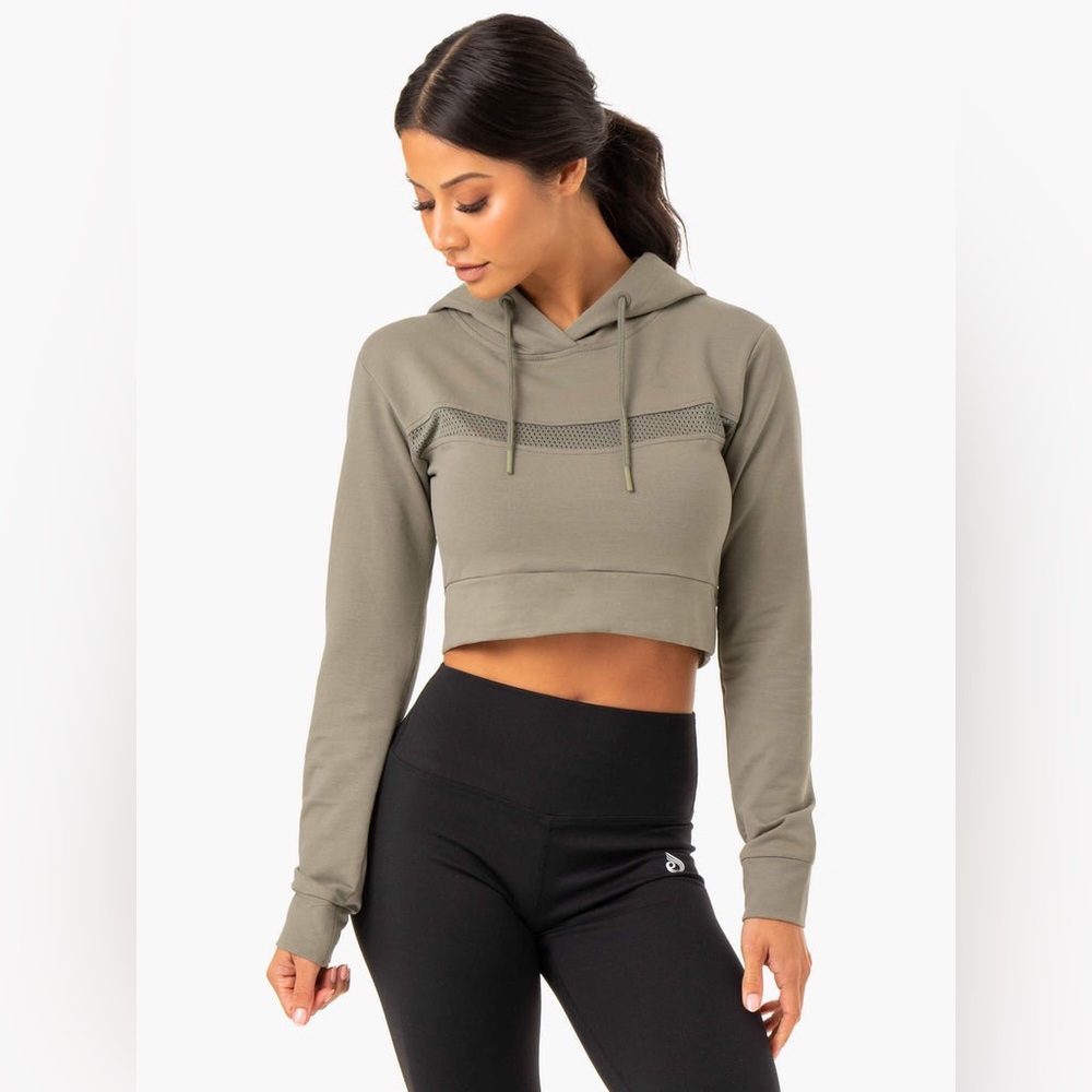 Ryderwear Hybrid Fitted Cropped Hoodie